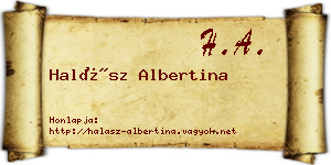 Halász Albertina névjegykártya